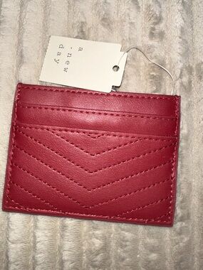 A New Day Red Chevron Cardholder